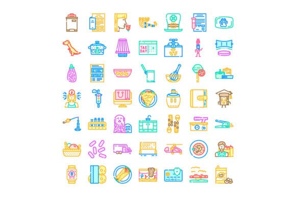 Diverse Colorful Linear Icons Offering V: A Practical Guide for Designers and Developers