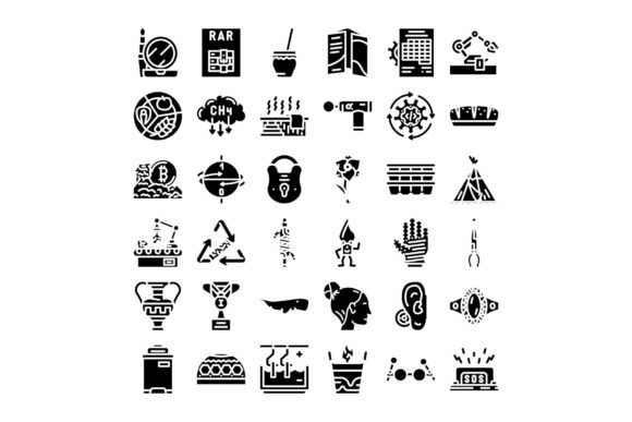 Diverse Solid Glyph Icons Set Presenting: A Comprehensive Guide for Designers and Creators