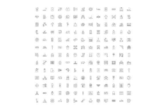 Diverse Thin Line Icons Collection Illus: A Versatile Tool for Modern Designers