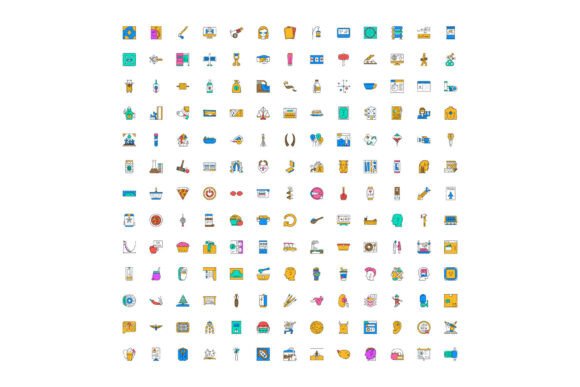 Enhancing Visual Communication with a Collection of Diverse Colorful Icons Rep