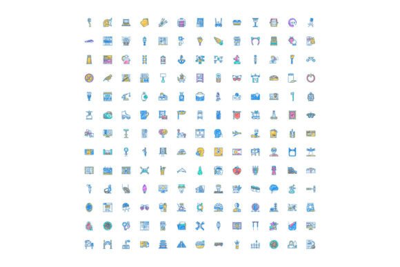 Hand Drawing Essential and Diverse Icons
