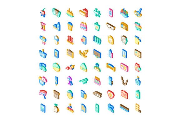 Isometric Collection of Diverse Graphics