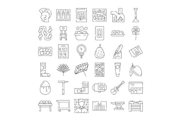 Linear Icons Collection of Various Tools