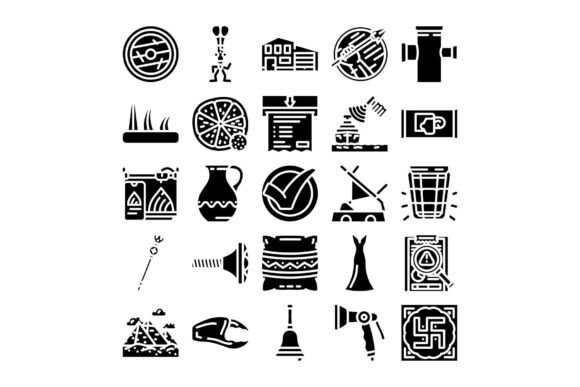 Various Icons Set Representing Abstract: A Versatile Resource for Modern Design